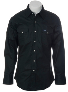 Wrangler® Dark Olive Twill Long Sleeve Snap Workshirt Big & Tall