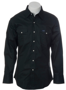 Wrangler® Dark Olive Twill Long Sleeve Workshirt