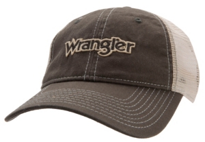 Wrangler® Grey with Cream Mesh Patch Logo Cap