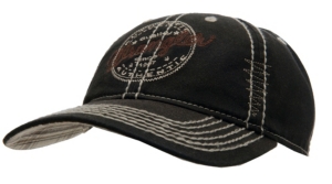 Wrangler® Black with White Stitching Logo Cap