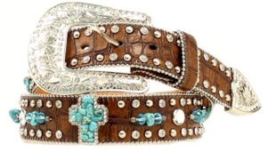 Nocona® Ladies Turquoise Stone Western Belt N3484602