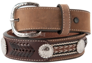 Nocona® Children's Bay Brown Leather Western Applique Belt