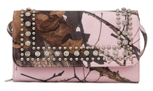 M&F Western® Pink Camo & Rhinestone Clutch