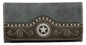 Nocona® Blue Faux Leather w/ Star Concho Wallet
