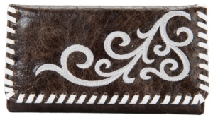 Nocona® Brown Faux Leather w/ Scroll Design Wallet