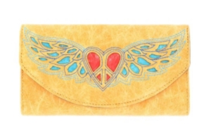 Nocona® Ladies Tan w/ Heart & Wings Design Wallet