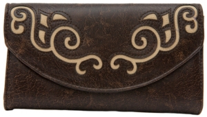 Blazin Roxx® Ladies Brown w/ Tan Swirls Flap Wallet