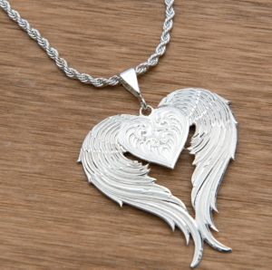 Montana Silversmiths® Silver Winged Heart Necklacle