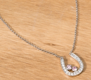 Montana Silversmiths® Treasure Finder Pink Horseshoe Necklace