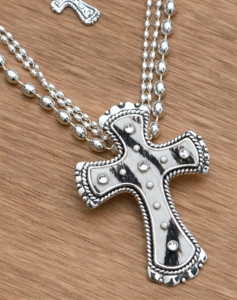 Montana Silversmiths® Large Zebra Cross Necklace
