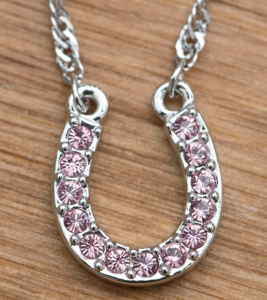 Montana Silversmith® Pink Rhinestone Horseshoe Necklace