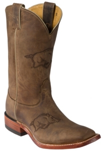 Nocona® Men's Arkansas Distressed Brown Branded Square Toe Boots