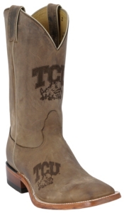 Nocona® Men's TCU Distressed Brown Branded Square Toe Boots