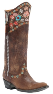 Old Gringo® Ladies Gayla Razz Brown w/ Floral Embroidery Pointed Toe Western Boots