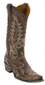 Old Gringo® Women's Nevada Destroyed Chocolate Fancy Stitched Snip Toe Western Boots