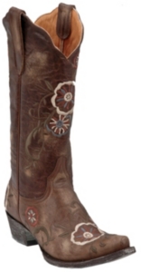 Old Gringo® Ladies Distressed Tyler w/ Floral Embroidery Snip Toe Western Boot