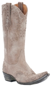 Old Gringo® Ladies Erin Cream w/ Floral Embroidery Pointed Toe Western Boots