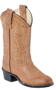 Old West® Youth Tan Brown Corona Calf Leather Western Boots