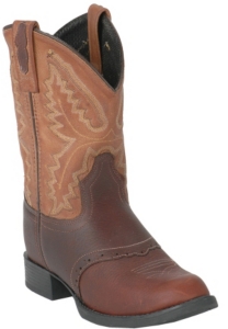 Old West® Youths Western Brown Boots w/ Tan Tops