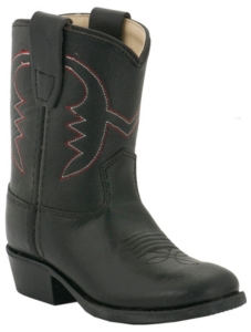 Old West® Jama™ Infant Black Corona Calf Western Boots