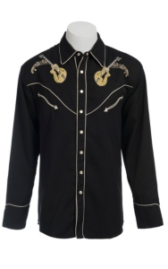 Scully® Western Mens Shirt P665BLK