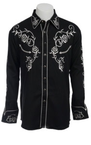 Scully® Western Mens Shirt P706BLK
