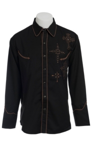 Scully® Western Mens Shirt P796BLK