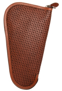 3D Belt Company® Tan Medium Pistol Case with Basket Weave Embossed Leather