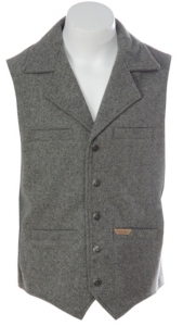 Panhandle Slim® Powder River™ Mens Grey Wool Montana Vest