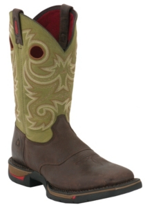 Rocky® Long Range™ Men's Coffee Brown w/ Avocado Green Square Non-Steel Toe Work Boot