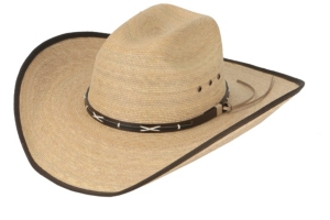 Cavenders® Toast Soft Palm Leaf Bound Edge Cowboy Hat