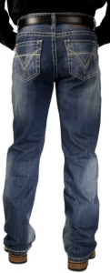 Rock & Roll Cowboy® Medium Stonewash Pistol Relaxed Fit Boot Cut Jeans