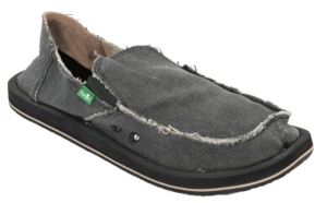 Sanuk® Vagabond™ Men's Charcoal Canvas Sidewalk Surfer Shoes
