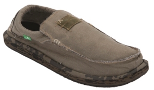 Sanuk® Kyoto™ Men's Olive w/ Camo Sole Sidewalk Surfer Burlap Shoes