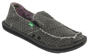 Sanuk® Vagabond™ Men's Charcoal Honeycomb Canvas Sidewalk Surfer Shoes