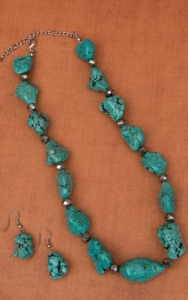 Cindy Smith Co® Turquoise Stone & Hematite Bead Jewelry Set SN4019