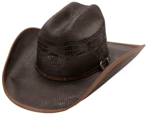 Scala Ranch™ by Dorfman Pacific® Chocolate Straw Bound Edge Cowboy Hat SR7BLK