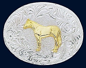 Silver Strike® Oval Children's Horse Buckle