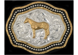 Silver Strike® Kids Two Tone Horse Buckle