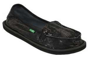 Sanuk® Limelight II™ Women's Black Sequined Sidewalk Surfer Shoes