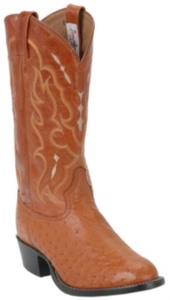 Tony Lama® Men's Peanut Brittle Brown Smooth Ostrich U-Toe Exotic Western Boots