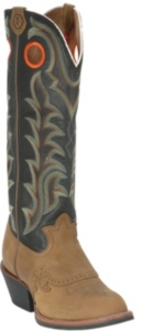 Tony Lama® 3R™ Men's Tan Crazy Horse and Distressed Black Tall Top Buckaroo Boots