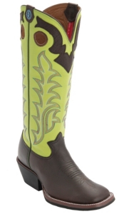 Tony Lama® 3R™ Men's Auburn Maverick w/ Green Tall Top Square Toe Buckaroo Boots