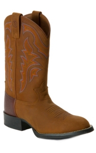 Tony Lama® 3R™ Rojo Brown Bridle Stockman Round Toe Western Boots