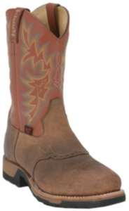 Tony Lama® TLX™ Men's Antique Brown w/ Acorn Saddle Vamp Square Toe Work Boots