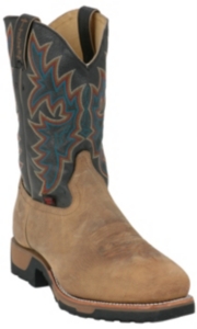 Tony Lama® TLX™ Men's Distressed Coffee with Black Square Steel Toe Work Boots