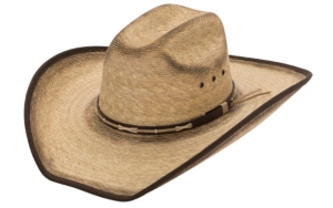 Cavenders® 15X Toast with Dark Brown and Tan Hatband with Chocolate Bound Palm Leaf Hat