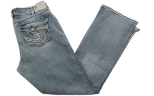 Silver Jeans® Women's Light Wash Mckenzie Chain Flap Pocket Mid Rise Slim Bootcut Jeans - Plus Sizes