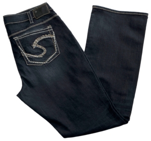 Silver Jeans® Ladies Stonewash Tuesday Mid Rise Slim Boot Cut Jean- Plus Size 33in Inseam