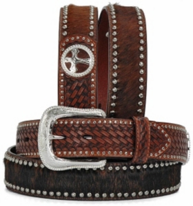 Ranger Belt Company Dark Brindle Hair with Nailheads